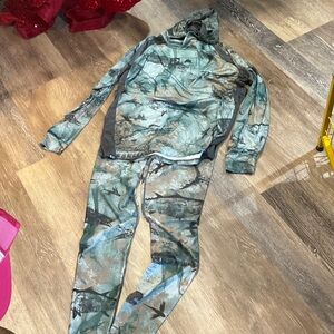 Pelagic Green and Brown Camouflage Hoodie